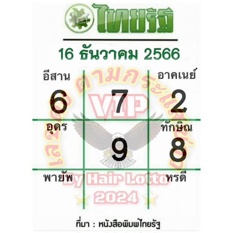 หวยไทยรัฐ 16 12 66